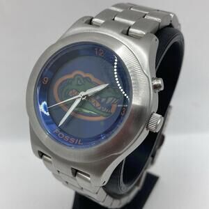 Fossil Kaleido Men’s Florida Gators NCAA Stainless-Steel Watch 39mm New Battery